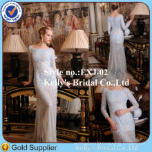 stunning !!! scoop neckline blue graceful transparen ta-line beading bling wedding dresses